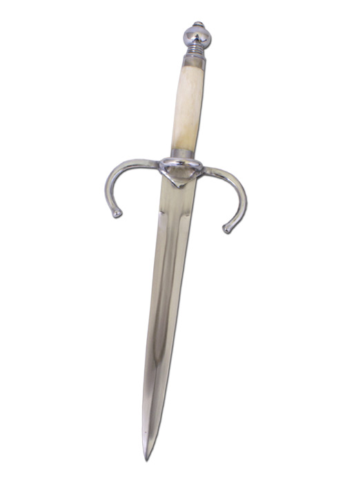 Rapier-Begleitdolch, 16. Jh, mit Lederscheide