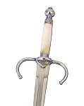 Rapier-Begleitdolch, 16. Jh, mit Lederscheide