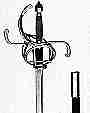 Abb. Rapier 17 Jh. Kohlenst.stahl 