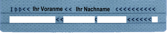Abb. alter Personalausweis Nummer im Fuss